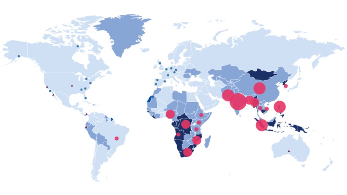 Recent TB outbreaks map europe and US