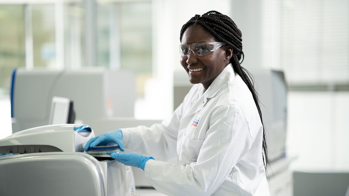 Female scientist, PCR, NGS