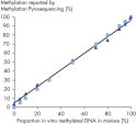 Linearity of methylation quantification.